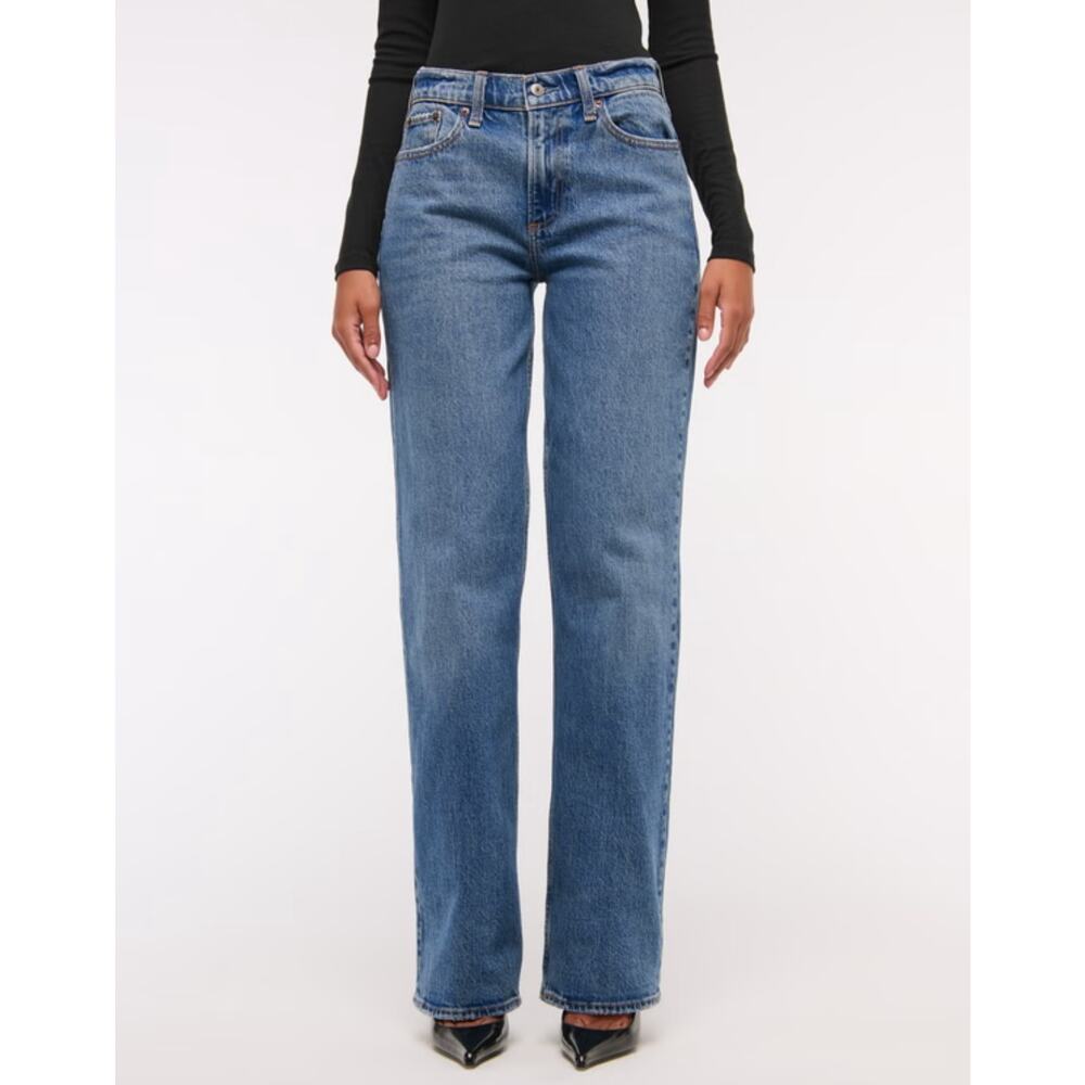 Abercrombie & Fitch Curve Love The Baggy Low Rise Jeans Size 29R